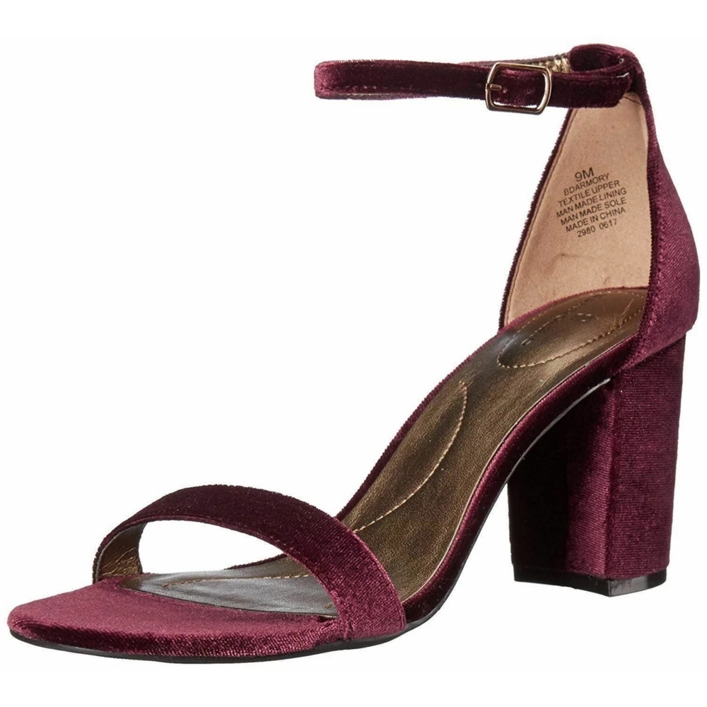 Bandolino Velvet Block Heel Sandals